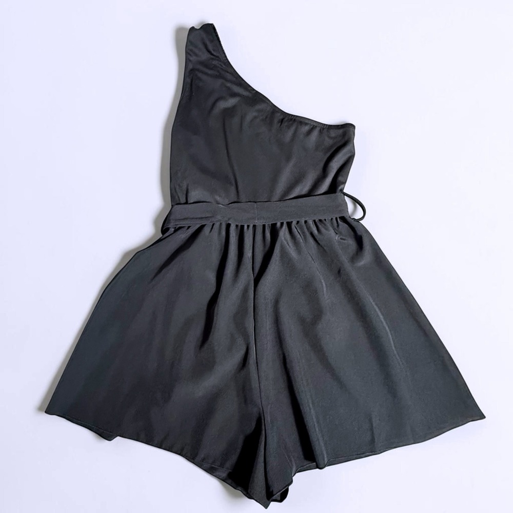 SHEIN Lot of 3 Black One Shoulder Romper Ribbed Colorful & Striped Tank Dress M - Picture 3 of 16